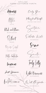 Stylish Hand Lettered Fonts Fancy Girl Designs