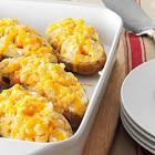 baked potatoes with tuna and cheese