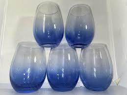 tag aqua bubble glass stemless wine