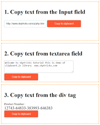 copy to clipboard using jquery plugin