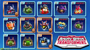 Angry Birds Transformers: All New Characters Unlocked - YouTube