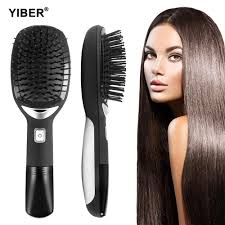 Additionally, the brush's ceramic barrel will keep frizz to a minimum, and it has a retractable pick to help easily section off hair as needed. 2 0 Ionic Electric Hair Brush Release Anti Frizz Double Negative Ions Scalp Massage Comb Hair Straightener Comb Hair Styling Straightening Irons Aliexpress
