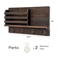 dahey wall mounted mail holder wooden