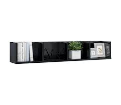 Vidaxl Cd Wall Shelf High Gloss Black