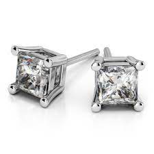 1 2 ctw princess diamond stud earrings