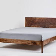 Solid Wood Platform Bed Walnut Bed Mid
