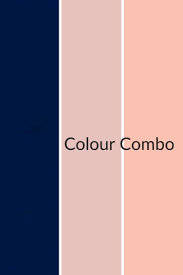 Salmon Pink And Navy Blue And Pink