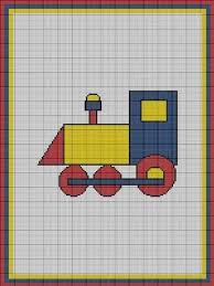 32 Bright Train Knitting Chart