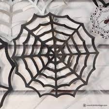 paper spider web diy halloween decor