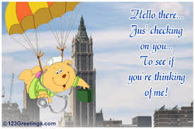 Checking On You Free Hi Ecards Greeting Cards 123