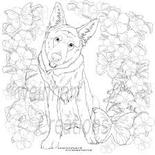This is what a gsd looks like. Realistic German Shepherd Coloring Page For All Ages In 2021 Puppy Coloring Pages Animal Coloring Pages Coloring Pages