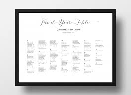 Invitation Printable Seating Chart Poster Template