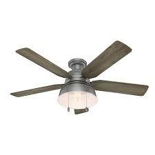 Hunter 52 Mill Valley Matte Silver Low Profile Ceiling Fan With Light 9593008 Hsn