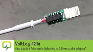 Voltlog 214 How Bad Is A Fake Apple Lightning To 3 5mm Audio Adapter Youtube
