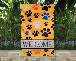 Paw Print Garden Flags Paw Print Gifts