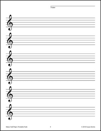 Music Staff Paper Printable Pack