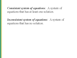 9 1 Solving Systems Of Linear Equations