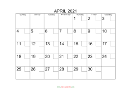 Printable 2021 calendars with week number, us federal holidays, space for notes in word, pdf, jpg. Free Download Printable April 2021 Calendar With Check Boxes