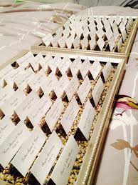 Wedding Seating Chart Using Place Cards Shadow Box Glass