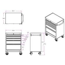 5 drawer rolling tool chest
