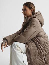 Reiss Tilde Longline Hooded Puffer Coat