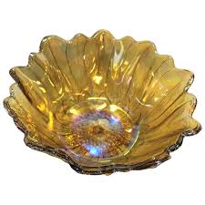 indiana glass lily pons amber marigold