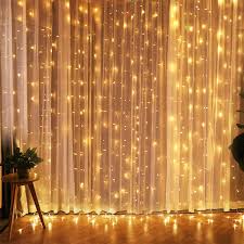 Amazon Com Image 8 Modes Curtain Lights 9 8x6 6 Foot 224 Led String Lights Fairy String Lights For Wedding Party Home Garden Indoor Outdoor Wall Backdrops Decorations Waterproof Ul Safety Standard Warm White