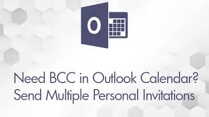 need bcc in outlook calendar send