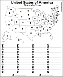 That Blank School Map Displaying The 50 States Of The United States