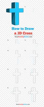 Cool 3d drawings step by step upload by luqman in still life. How To Draw 3d Cross Easy Drawing Step By Step Cross Hd Png Download Vhv