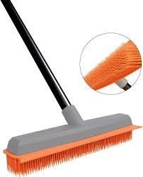 rubber broom carpet rake pet hair