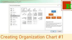 Creating Organization Chart By Smart Art In Excel