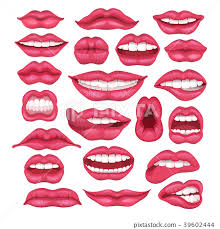 lip vector cartoon beautiful red lips