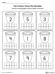 ten frame printable worksheet numbers 1