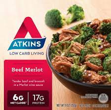 atkins beef merlot meal 9 oz frozen