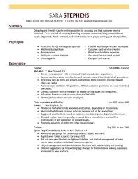 Functional resumes are good for people with gaps in employment history or whose work history is not directly. Best Part Time Cashier Resume Example Livecareer