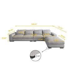4 seater sectional sofa with ottoman