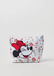 red beauty case with minnie mouse print