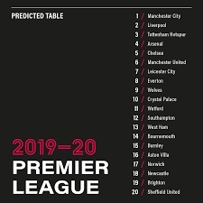 fst s premier league 2019 20 full table