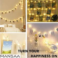 Mansaa Usb Photo Clips String Lights