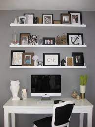 shelves above desk