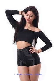 American Apparel Stretched High Waist Shorts Disco Pants