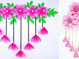Decorating Paper Flowers Wall Hangings