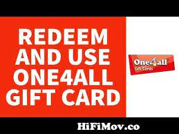 redeem use one4all gift card