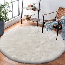round fuzzy cozy furry rugs area rug