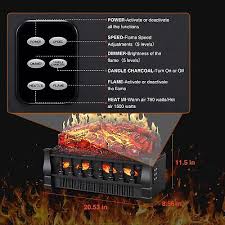 Log Electric Fireplace Heater