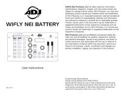 adj wifly ne1 battery user manual