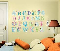 kids alphabets cartoon wall sticker