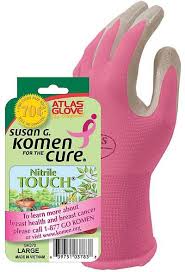 T Cancer Nitrile Garden Gloves