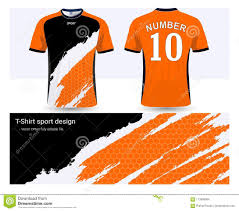 Soccer Jersey And T Shirt Sports Design Template Stock